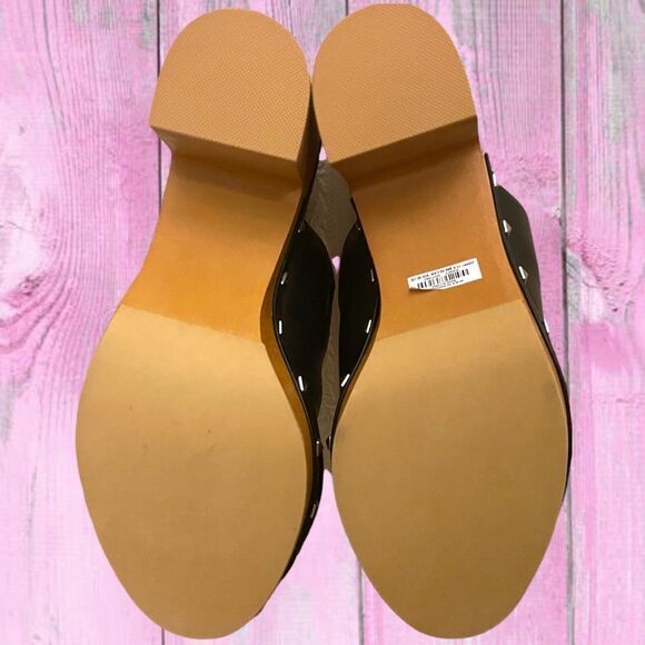 Torrid Faux Leather Black Studded Mule Shoes Wide Width - Size 9.5 WW NIB - Picture 3 of 12